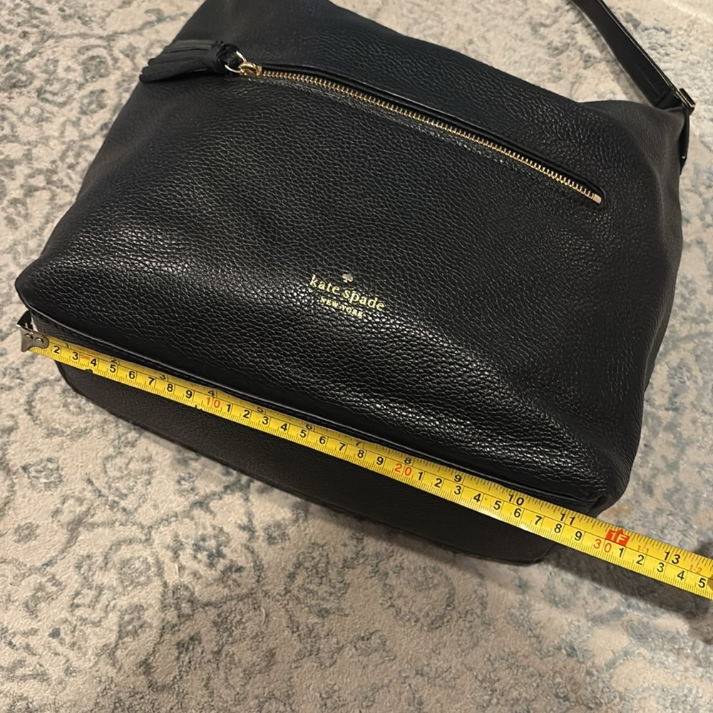Kate Spade Black Pebbled Leather Hobo Bag - Picture 7 of 8